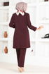 Jacketed Combine NYA2657 Burgundy - Thumbnail