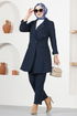 Jacketed Combine NYA2657 Navy blue - Thumbnail