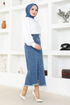 Jeans Skirt FLR216 Open Navy blue - Thumbnail