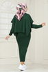 Jumpers Knitwear Dress 6001UZ1029-M Emerald - Thumbnail