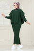 Jumpers Knitwear Dress 6001UZ1029-M Emerald - Thumbnail