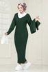 Jumpers Knitwear Dress 6001UZ1029-M Emerald - Thumbnail