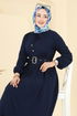 Kaplama Kemerli Elbise 7123BG354-MS Laci - Thumbnail
