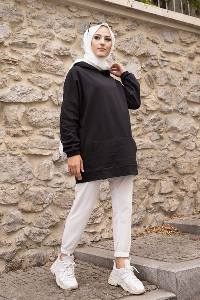 TFS - Kapüşonlu Sweat Siyah TFS3293