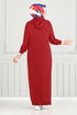 Kapuzenpullover Sport Kleid 13368ETT902-M Rot - Thumbnail