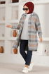 Kapuzenpullover Tunika PLV3511 Grau - Thumbnail