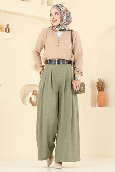 F.O.N. - Kemer Detaylı Sofia Takım 2006FON792-MS Haki&Vizyon