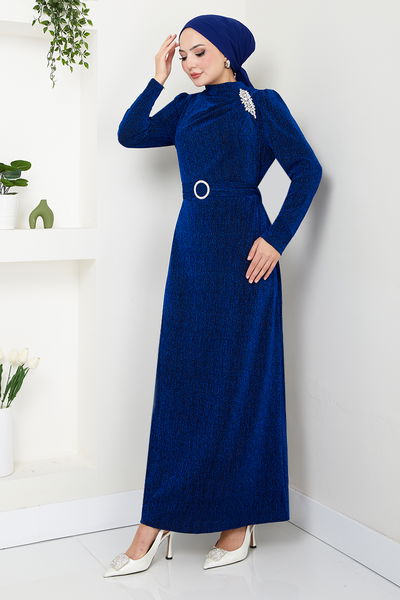 MRV B.S.S. - Kemeri Taşlı Abiye 3009BSS1025-M Saks