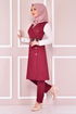 Kemerli Kombin Bordo ASM2295 - Thumbnail