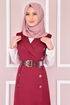 Kemerli Kombin Bordo ASM2295 - Thumbnail