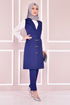 Kemerli Kombin Saks ASM2284 - Thumbnail