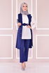 Kemerli Kombin Saks ASM2284 - Thumbnail