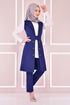 Kemerli Kombin Saks ASM2284 - Thumbnail
