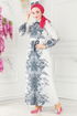 Kemerli Poplin Elbise 23119JNF844-MS Antrasit - Thumbnail