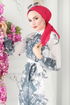 Kemerli Poplin Elbise 23119JNF844-MS Antrasit - Thumbnail