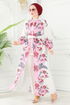 Kemerli Poplin Elbise 23119JNF844-MS Gül Kurusu - Thumbnail