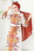 Kemerli Poplin Elbise 23119JNF844-MS Taba - Thumbnail