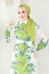 Kemerli Poplin Elbise 23119JNF844-MS Yeşil - Thumbnail