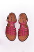 Kemerli Sandalet Bordo ŞNG962-1 - Thumbnail