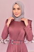 Kemerli Saten Abiye Gül Kurusu NEV14862 - Thumbnail