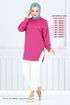 Kette Detail Tunika 7220AYD969-M Fuchsia - Thumbnail