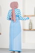 Knitwear Dress MSL1116 Blue - Thumbnail