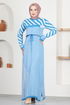 Knitwear Dress MSL1116 Blue - Thumbnail