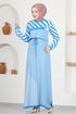 Knitwear Dress MSL1116 Blue - Thumbnail