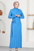 Knitwear Dress MSL5814 Blue - Thumbnail