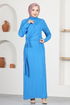 Knitwear Dress MSL5814 Blue - Thumbnail