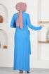 Knitwear Dress MSL5814 Blue - Thumbnail