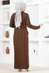 Knitwear Dress MSL5814 Brown - Thumbnail