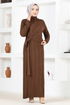 Knitwear Dress MSL5814 Brown - Thumbnail