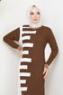 Knitwear Dress MSV21206 Brown - Thumbnail