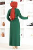 Knitwear Dress NEV4436 Emerald - Thumbnail