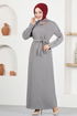 Knitwear Dress NEV4436 Grey - Thumbnail