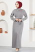 Knitwear Dress NEV4436 Grey - Thumbnail