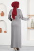 Knitwear Dress NEV4436 Grey - Thumbnail