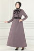 Knopf Details Kleid MSL187 Rose Kurusu - Thumbnail