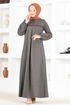 Knopfleiste Kleid MSL14321 Nerz - Thumbnail