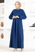 Knopfleiste Kleid MSL14321 Saks - Thumbnail