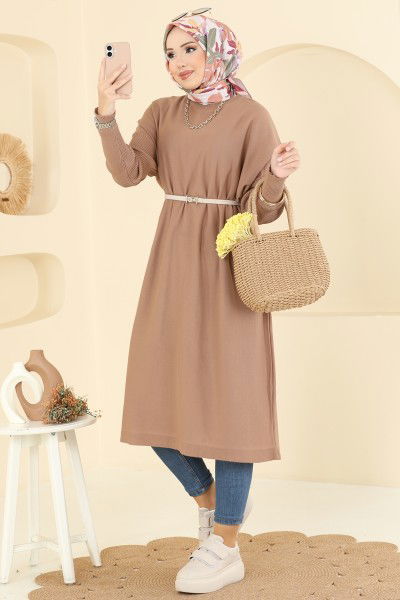 U.Z. - Kolları Fitilli Triko Tunik 2096UZ662-MS Vizyon