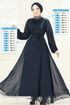 Kolları Taşlı Şifon Abiye 5666EDF311-MS Laci - Thumbnail