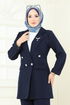 Kruvaze Yaka Ceket Takım 8021TRT545-MS Laci - Thumbnail