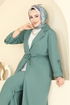 Kruvaze Yaka Tesettür Takım PL9140-MS Mint - Thumbnail