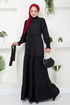 La Jupe Froufrous Linge Robe Numéro de pièce 4719ZNK903-M Noir - Thumbnail