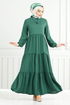 La Jupe Volant Moteur Hijab Robe Numéro de pièce 2352BGS895-M Émeraude - Thumbnail
