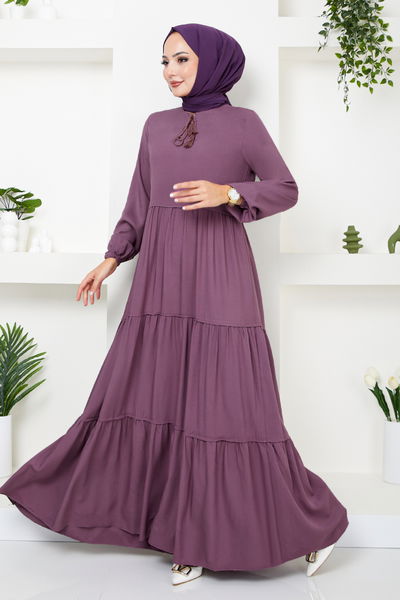 MRV B.G.S. - La Jupe Volant Moteur Hijab Robe Numéro de pièce 2352BGS895-M Lilas