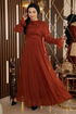 La Pierre Détaillé Argenté Mousseline Robe de soirée Tuile MIH19113 - Thumbnail