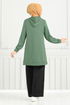 La Pierre Détaillé Hijab Équipe Numéro de pièce 345DVL897-M Menthe & Noir - Thumbnail